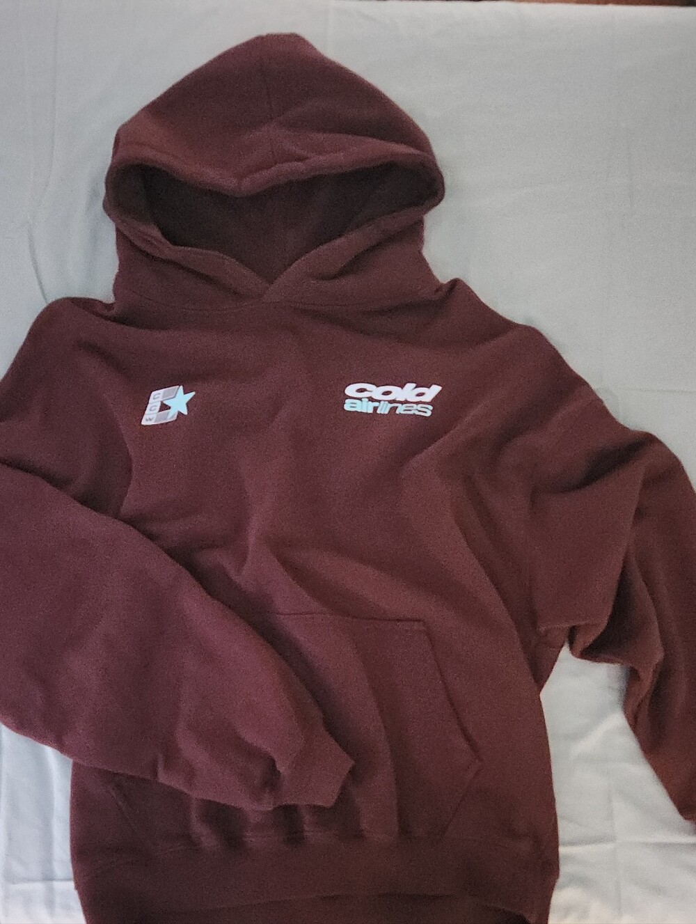 Maroon coldculture airlines Hoodie